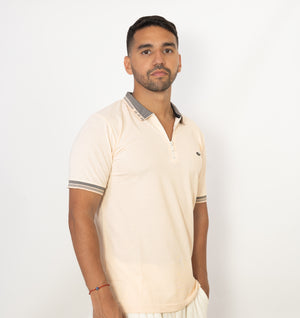 Polo Élégant en Coton Beige